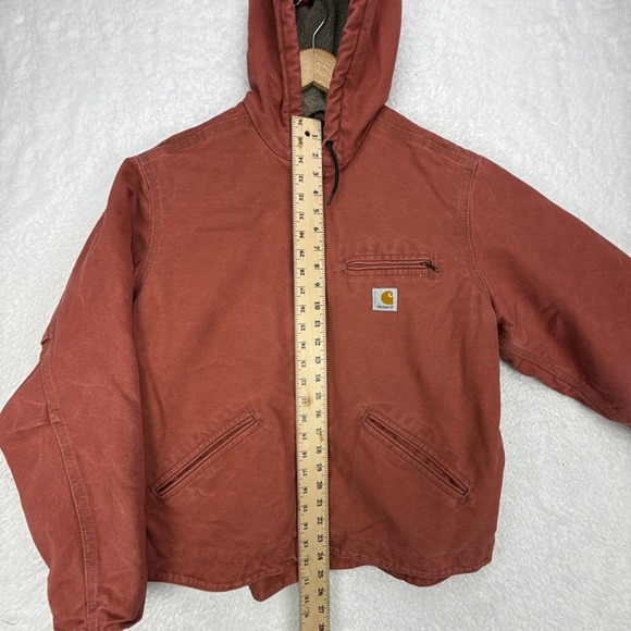 Carhartt Sierra Jacket Sherpa Lined Womens Large WJ141‎ VRS Vintage Rose Red - Picture 6 of 12